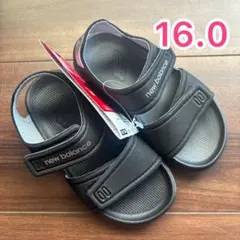 【新品】New Balance ニューバランス サンダル 黒　16.0