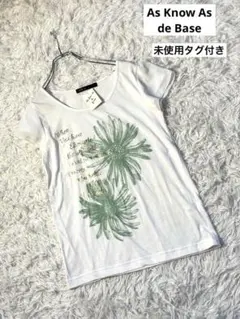 新品タグ付　As Know As de Base 花柄プリントTシャツ シアー袖のサムネイル