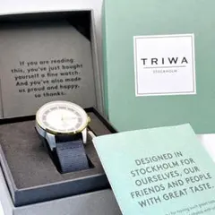 稼働品 TRIWAトリワ メンズ NIST104 ネイビー×ゴールド 新品電池のサムネイル