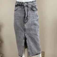 ZARA ウォッシュデニムスカート ロングスカート スリット Y2K 韓国