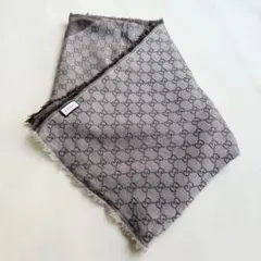 春秋向け】GUCCI GG柄 大判ストール グレー（タグなし） - メルカリ