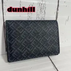 dunhill ダンヒル　黒 レザー 名刺入れ　シグネチャー