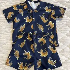 Little WEEKEND トラ柄半袖シャツ・パンツセット 110センチ