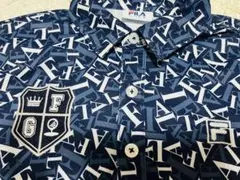 FILA GOLF ポロシャツ ロゴ ネイビー M メンズのサムネイル