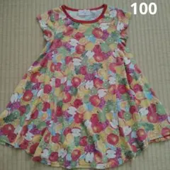 WILL MERY　キッズ　半袖　ワンピース　フルーツ柄　丸高衣料　100のサムネイル