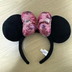 ミニーマウススパンコールカチューシャ