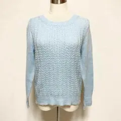 【アース earth】S トップス　セーター　長袖　水色　可愛い　レディース