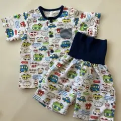車柄半袖パジャマセット 100cm