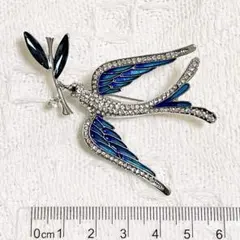 ⑥54ミナペルホネン ハンドメイド ブローチアクセサリー 鳥モチーフ 
