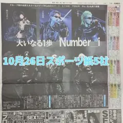 匿名配送！送料込み！ 10月26日 朝刊　 スポーツ紙5社