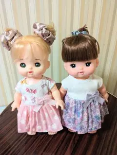 メルちゃん・メルちゃんのお友達本体・作家様作衣装・スタンド2体セット