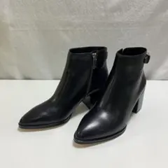 【新品】MICHAEL KORSレザー サイドジップ ヒール ショートブーツのサムネイル