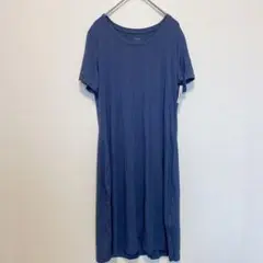 ネイビー　紺色　カットソー 半袖 部屋着 シンプル