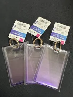 DAISO チェキミニ用フォトキーホルダー パープル 紫 3個セット