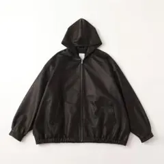 S.F.C LEATHER HOODIE JACKET sfc seesee