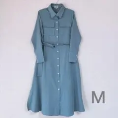 【美品】Diosfront◆シャツワンピース◆きれいめ通勤／休日◆M