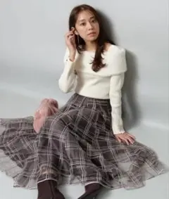 ジャスグリッティー JUSGLITTY シャイニーチェックスカートマイストラーダ