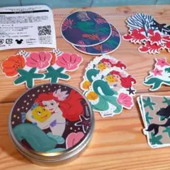 ディズニーストア リトルマーメイド アリエルステッカーセット アリエルブリキ缶