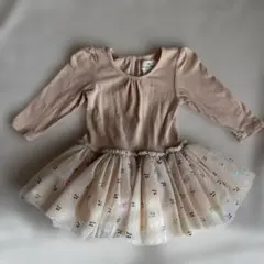 Konges Sloejd ピンクベージュ チュチュ付ワンピース 6M チェリー