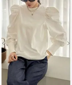 bow.a PUFF SHOULDER CUTSEW パフショルダーカットソー