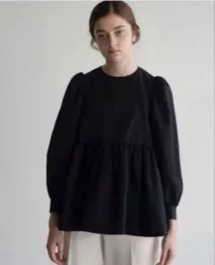 OHGA PATTERN BLOUSE ブラックのサムネイル
