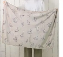 美品　ダイナソー柄　3wayブランケット　ポンチョ　ボレロ　膝掛け　恐竜