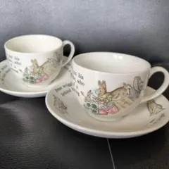 WEDGWOOD 旧刻印 ピーターラビット カップアンドソーサー 2客セット