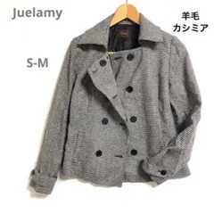 ジェルアーミー(S-M)チェック柄テーラードジャケット　スーツ上　羊毛　カシミヤ