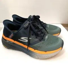 【希少】SKECHERS MAX CUSHION スニーカー ネイビー/オレンジ