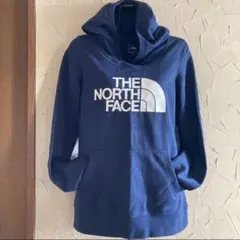 美品◼️ノースフェイス　パーカー　S・M紺色/ロゴあり