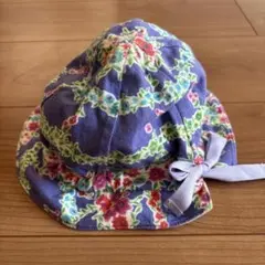 hakkababy 紫色 花柄 バケットハット　サイズフリー