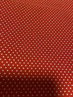 赤✖️白　ドット柄　両面生地