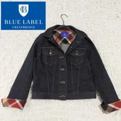 ブルーレーベル クレストブリッジ デニムジャケット 38 チェック