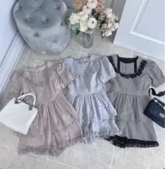 evelyn レースペプラムセットアップ