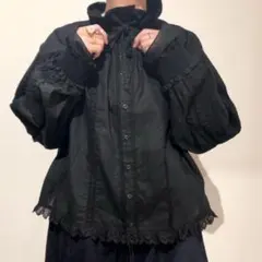TORI-TO × BEAMS BOY / ギャザー エリ レース ブラウスのサムネイル