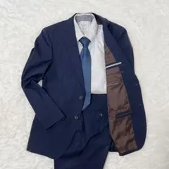 高級 バルベリス カノニコ ストライプスーツ super120 セットアップ