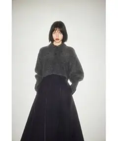 RIM.ARK Boucle short knit 24AW グレー