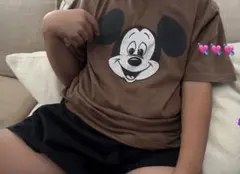 WCJ ミッキーTシャツ ブラウン 140