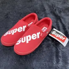 スーパースリッポン（Super slip-on）、M（26.0cm）RED（赤）