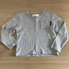 子供服　futafuta グレー　サイズ110 ロンT 無地　トップス