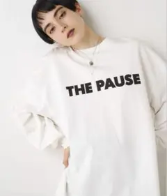 ウィムガゼット定番 THE PAUSE 長袖Tシャツ ホワイト