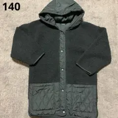 【140】URBAN CHERRY コート 黒 ボアとキルティング