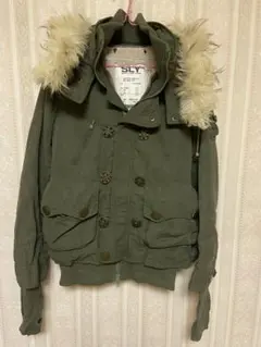 SLY オリーブグリーン モッズコート クリーニング済