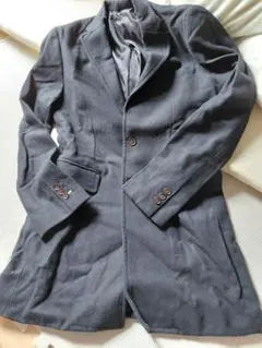 【未着用品】COMME CA ISM ウールコート ブラック Mのサムネイル