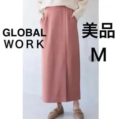 美品 グローバルワーク スゴラクストレッチIラインスカート M