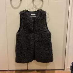 relume ボア ノーカラージレ グレー