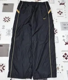 Nike 黒 ナイロンパンツ 裾絞りテック y2k