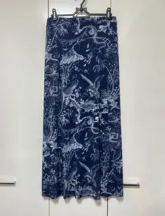 VIVIENNE TAM ドラゴン柄 ロングスカート ネイビーのサムネイル