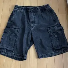 GU デニム カーゴショートパンツ ブラック Mのサムネイル