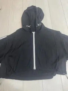 ブラック フーデッド ブルゾン